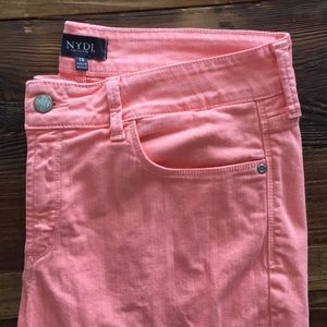 NYDJ Alina convertible ankle jeans 12 pale guava